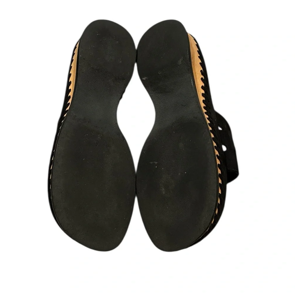 ROBERT CLERGERIE BLACK PLATFORM SLIPON SANDAL PLATFORM SHOES